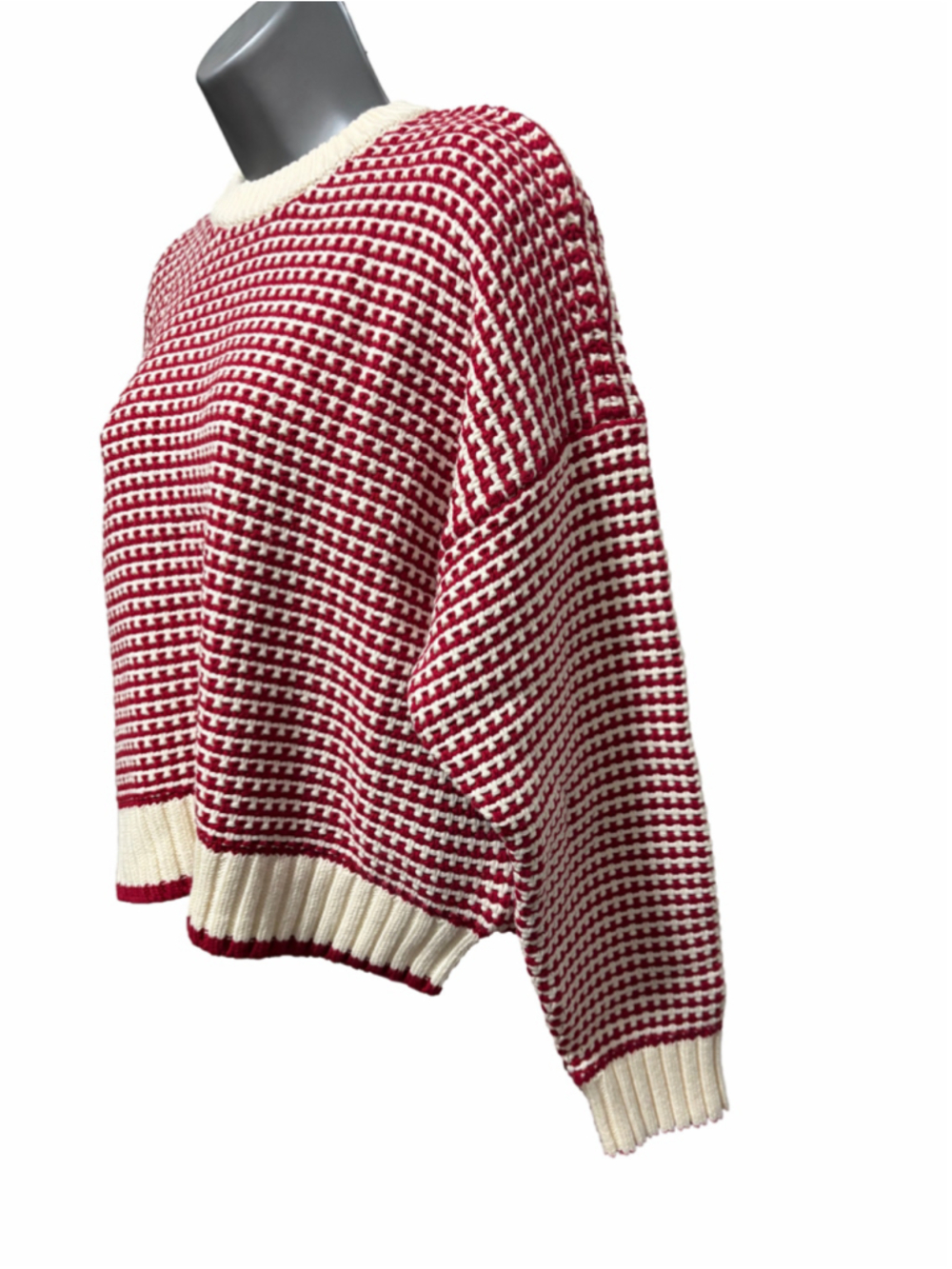 NWT Madewell Textured-Stitch Crewneck Sweater in 100% Cotton size medium - Picture 3 of 12